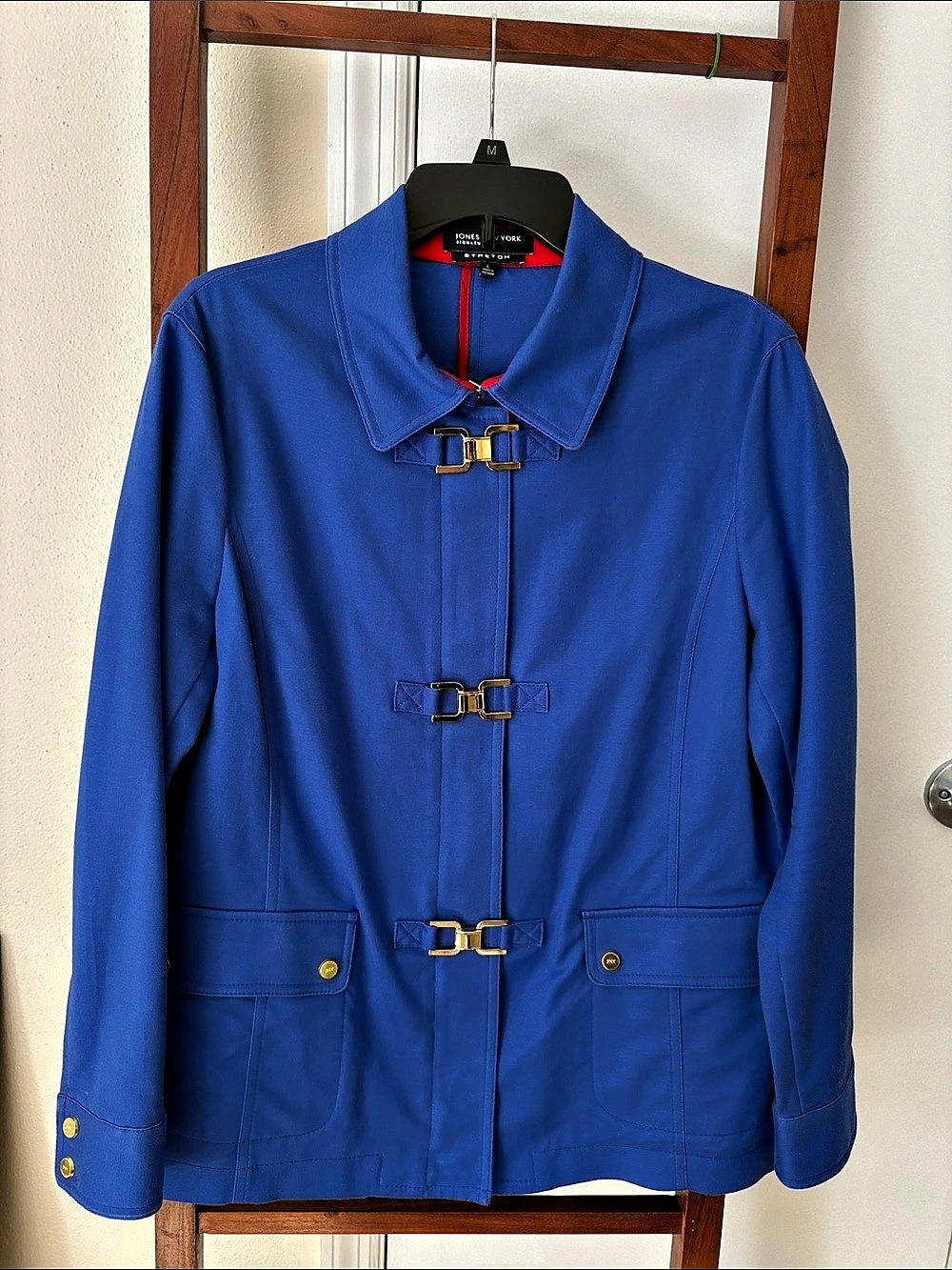 Jones New York Blue Utility Jacket